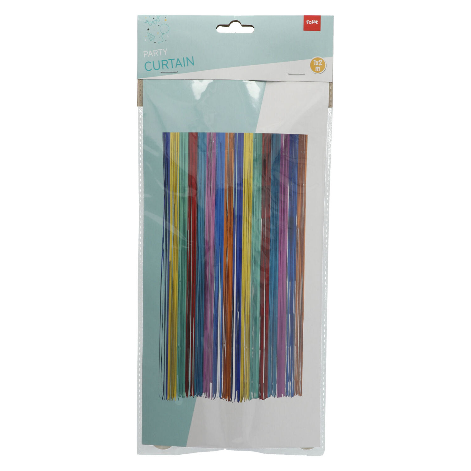 NEU Vorhang Lametta Color Pop bunt, 2m lang - 1m breit