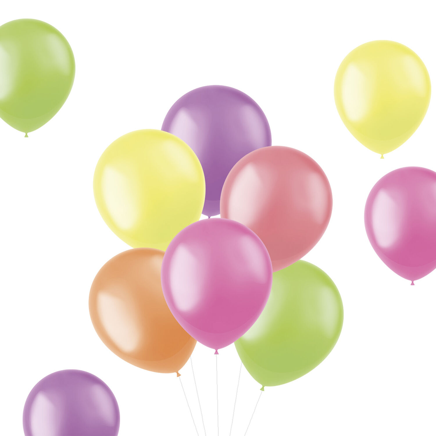 NEU Latex-Luftballons matt, 30cm, Neontne bunt gemischt, 50 Stck