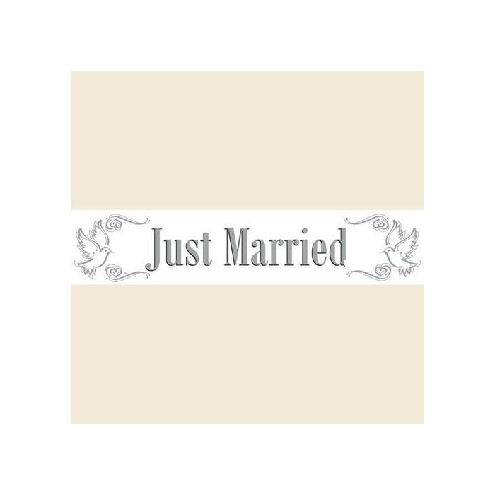 Absperrband Just Married, 7,5 cm x 15 m