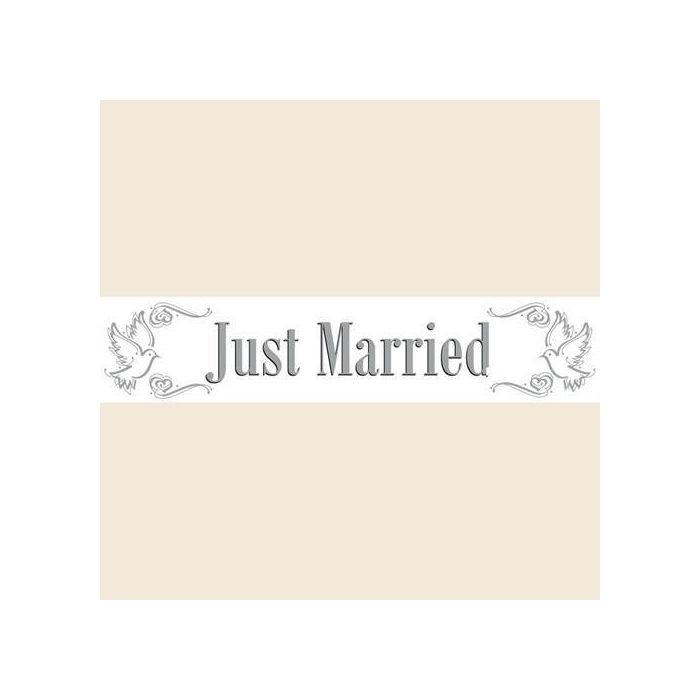Absperrband Just Married, 7,5 cm x 15 m