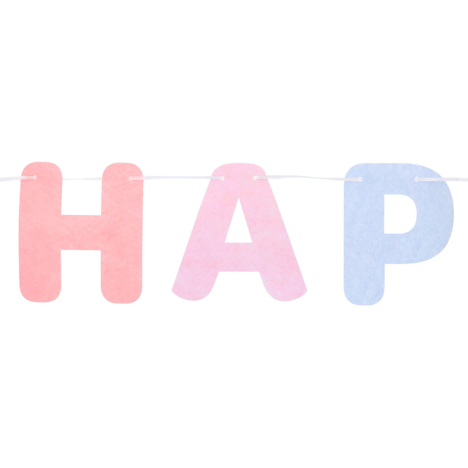 Buchstabengirlande Dreamy Pastels HAPPY BIRTHDAY aus Filz, 14 x 280 cm Bild 2