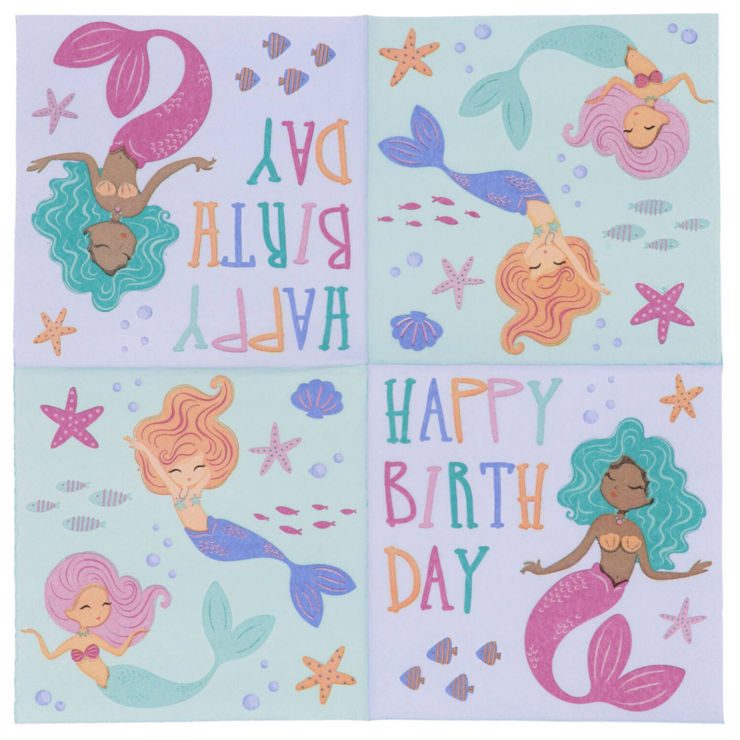 Servietten Mermaid Magic, 33 x 33 cm, 20 St�ck Bild 2