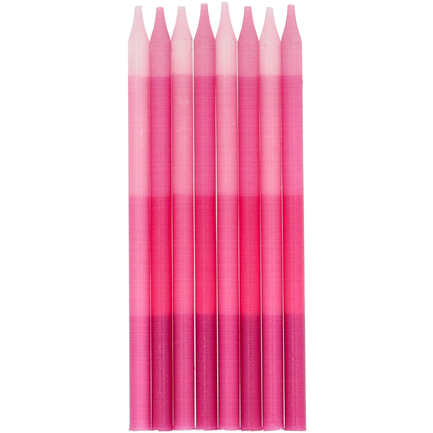NEU Geburtstags-Kerzen, ca. 10cm, 24 Stck inkl. Halter, pink