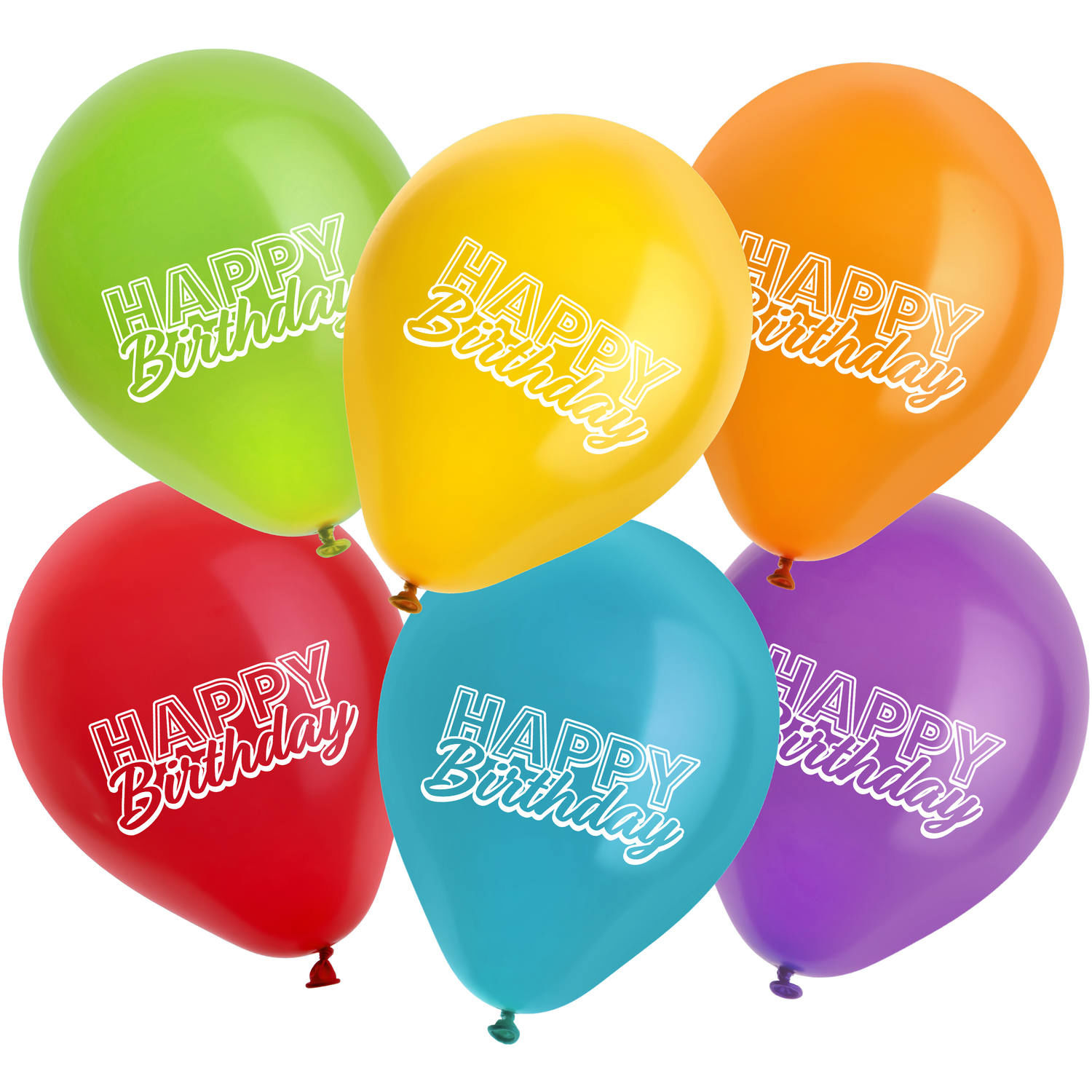 Ballonset Helium & Ballons Happy Birthday, bunte Helium-Ballons zum Geburtstag Bild 3