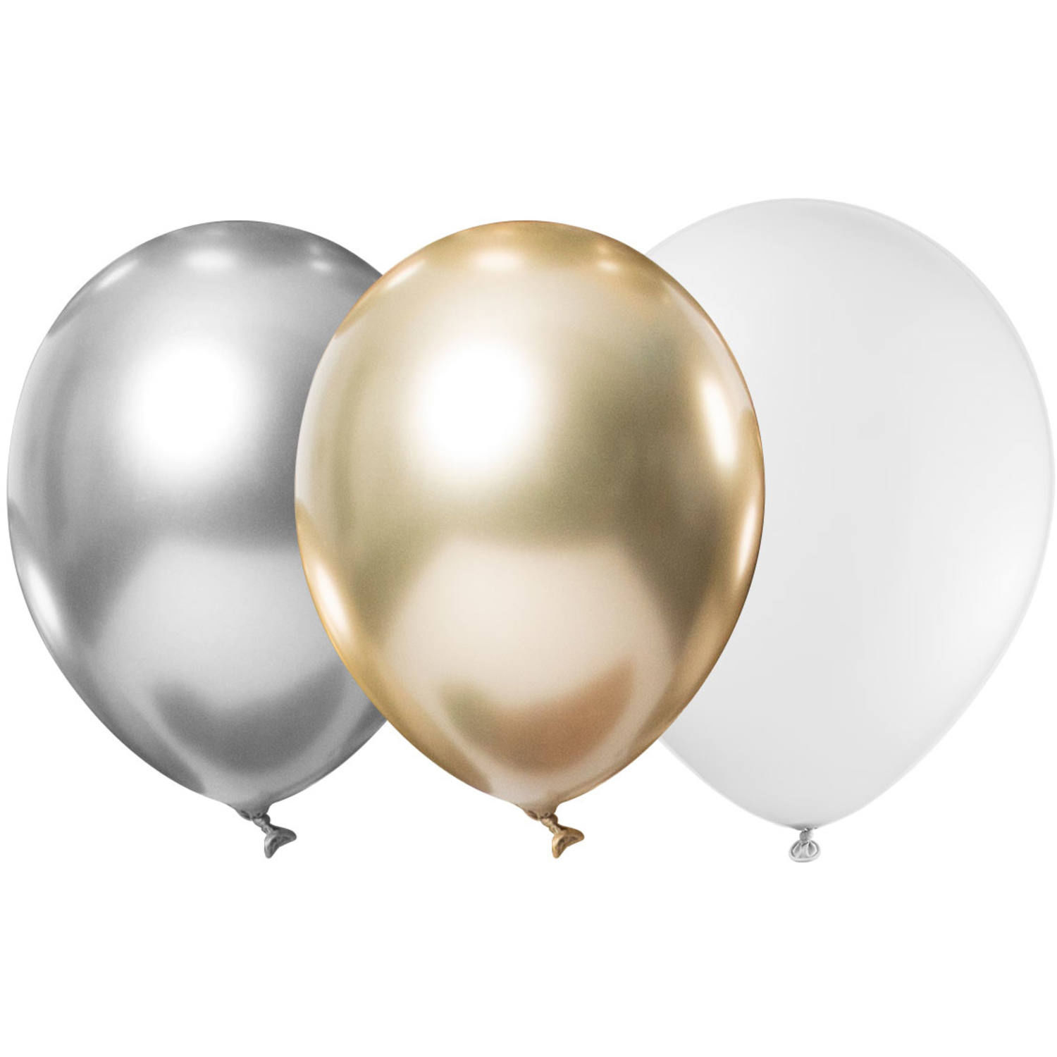 NEU Ballonset Helium & Ballons Hochzeit, gold und silber Bild 2