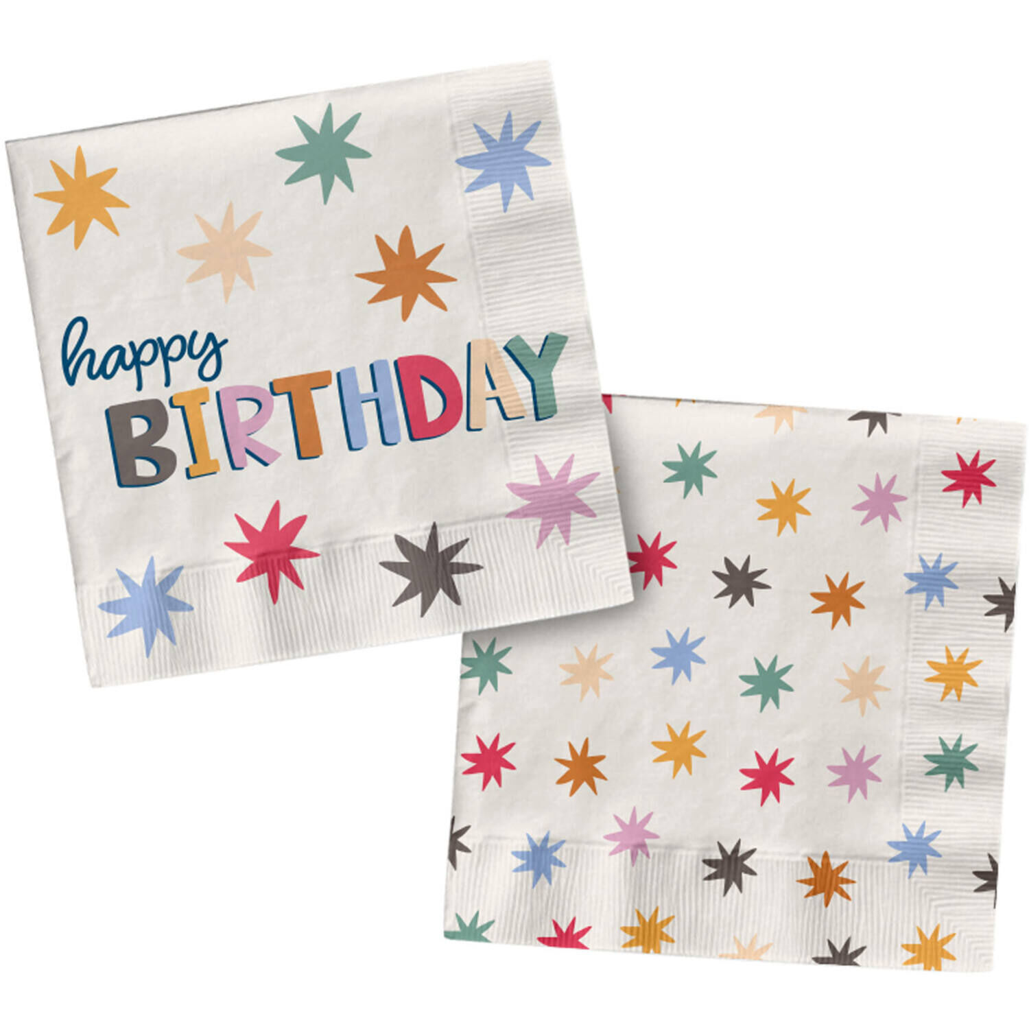 Servietten Starburst, 33 x 33 cm, 20 St�ck, Happy Birthday
