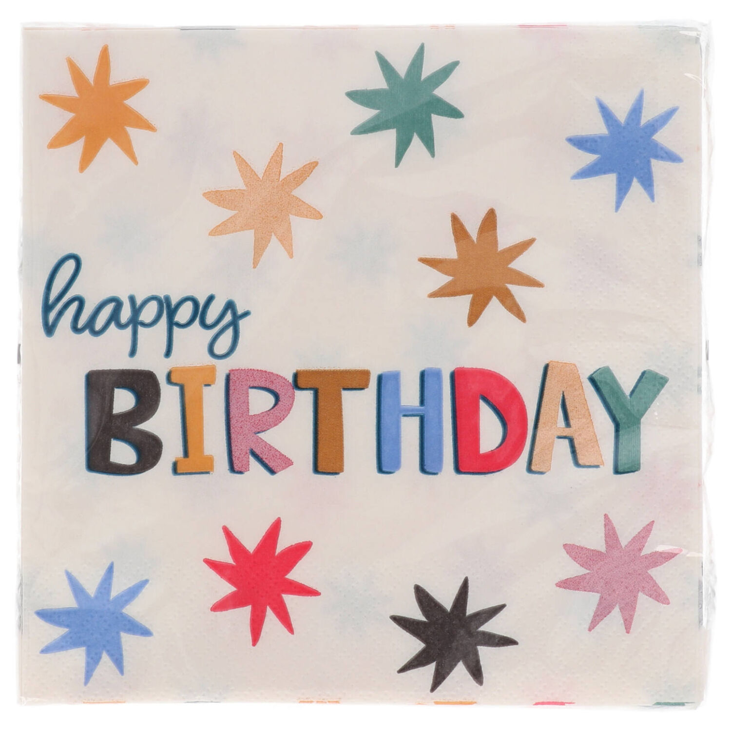 Servietten Starburst, 33 x 33 cm, 20 St�ck, Happy Birthday Bild 2