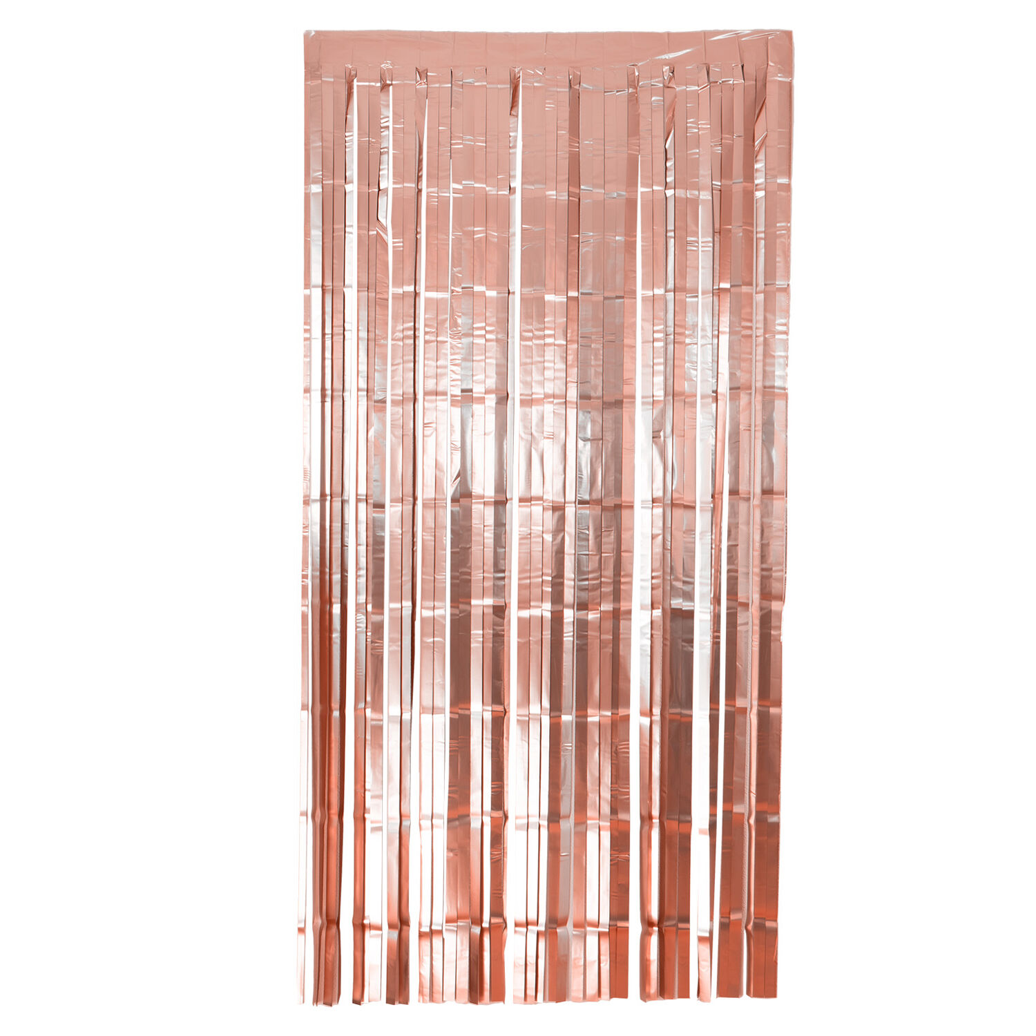 NEU Vorhang Lametta matt ros-gold, 2m lang - 1m breit