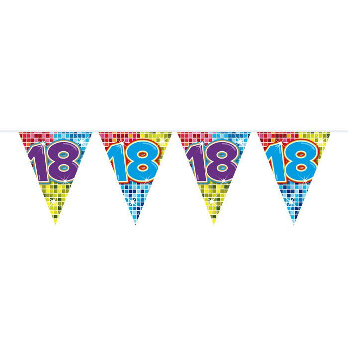 6m Girlande Papier Bunt Geburtstag Zahl Happy Birthday Geburtstagsparty 