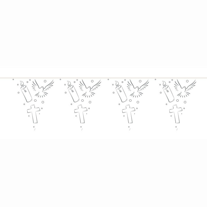 Wimpelkette Kommunion mit 15 Fahnen, 10 m lang
