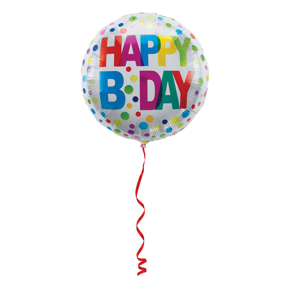 Folienballon bunter Geburtstag,  43cm Bild 2