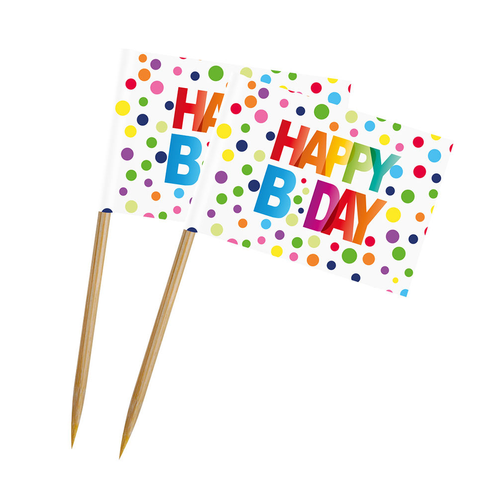 SALE Party-Picker bunter Geburtstag, 50 Stck