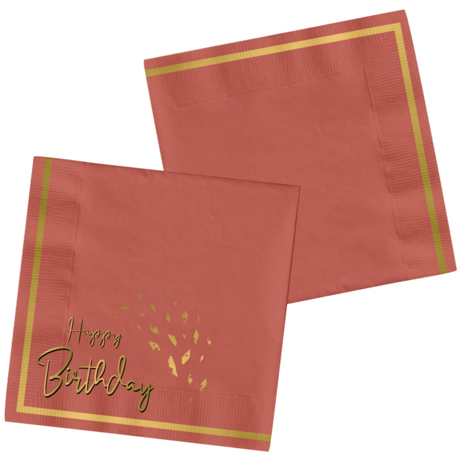 Servietten Golden Dusk, Happy Birthday, 33 x 33 cm, 20 St�ck