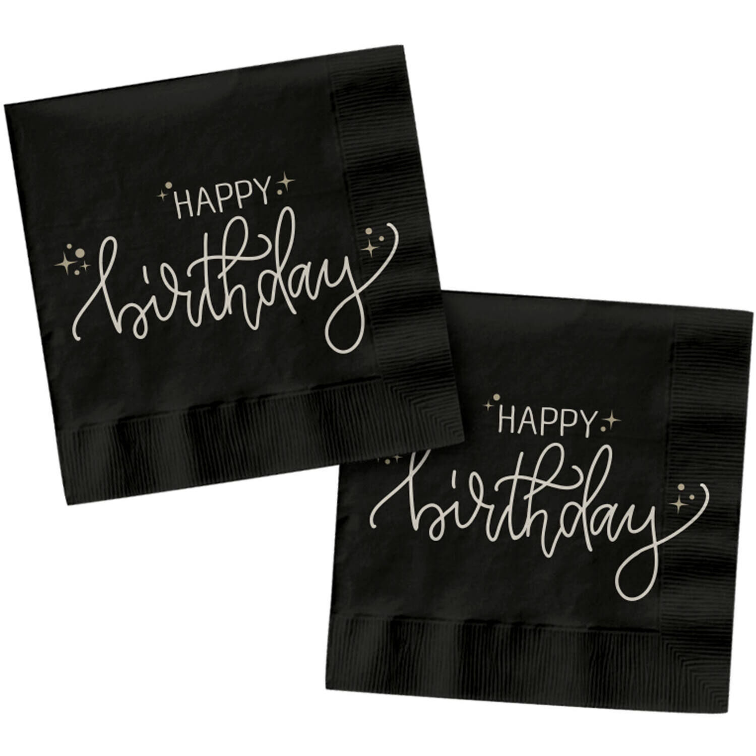 Servietten Cr�me Noir, Happy Birthday, 33 x 33 cm, 20 St�ck