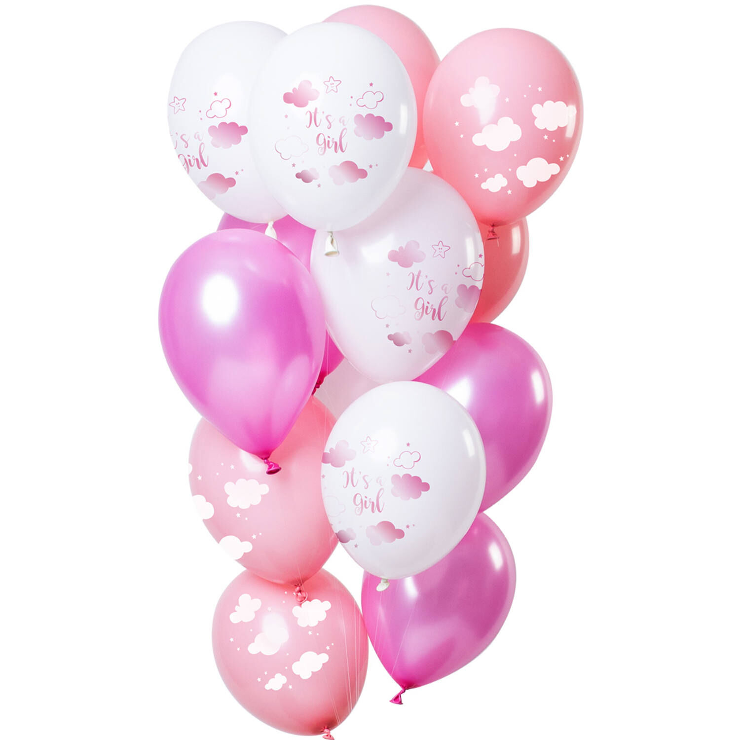 SALE Premium-Latex-Luftballons It's a girl, 33cm, 12 Stk.