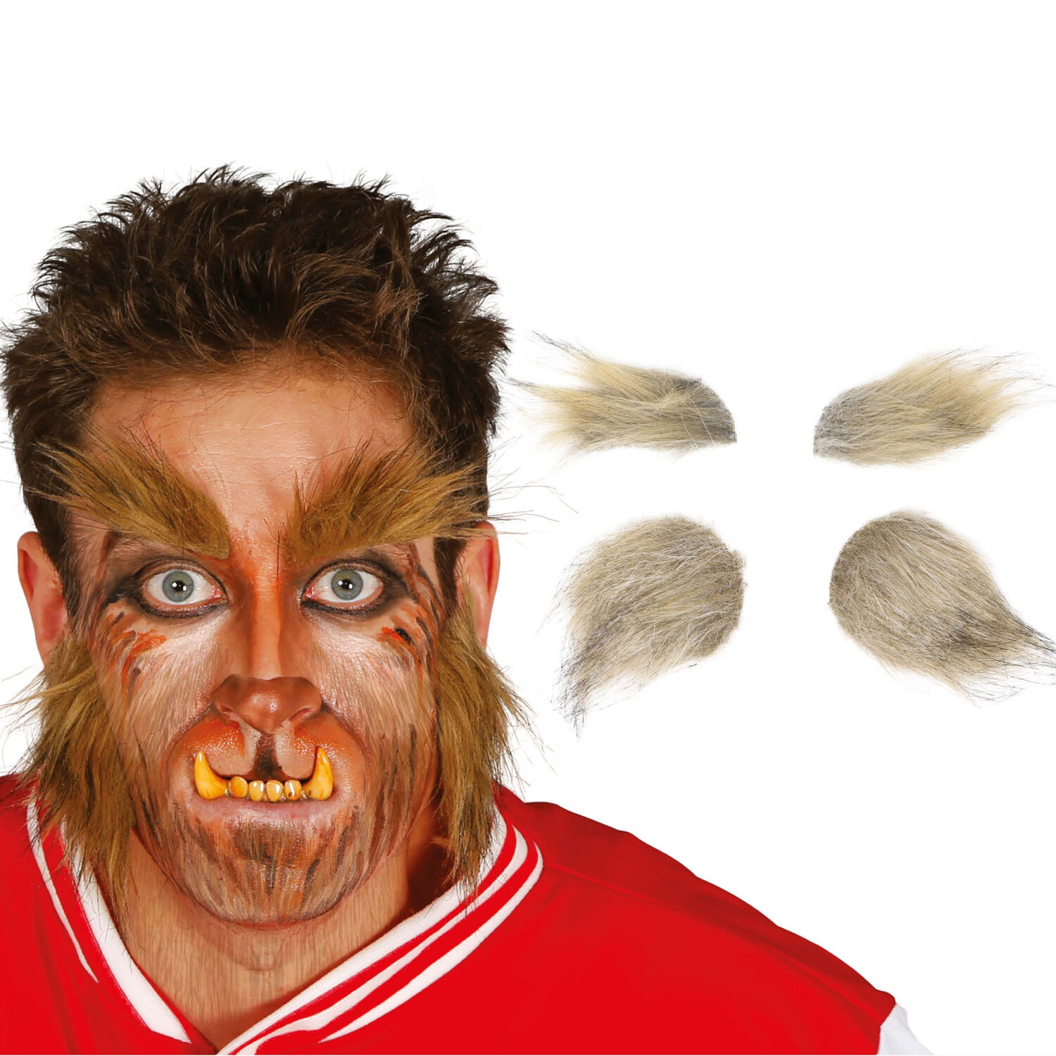 NEU Koteletten und Augenbrauen Werwolf, selbstklebend