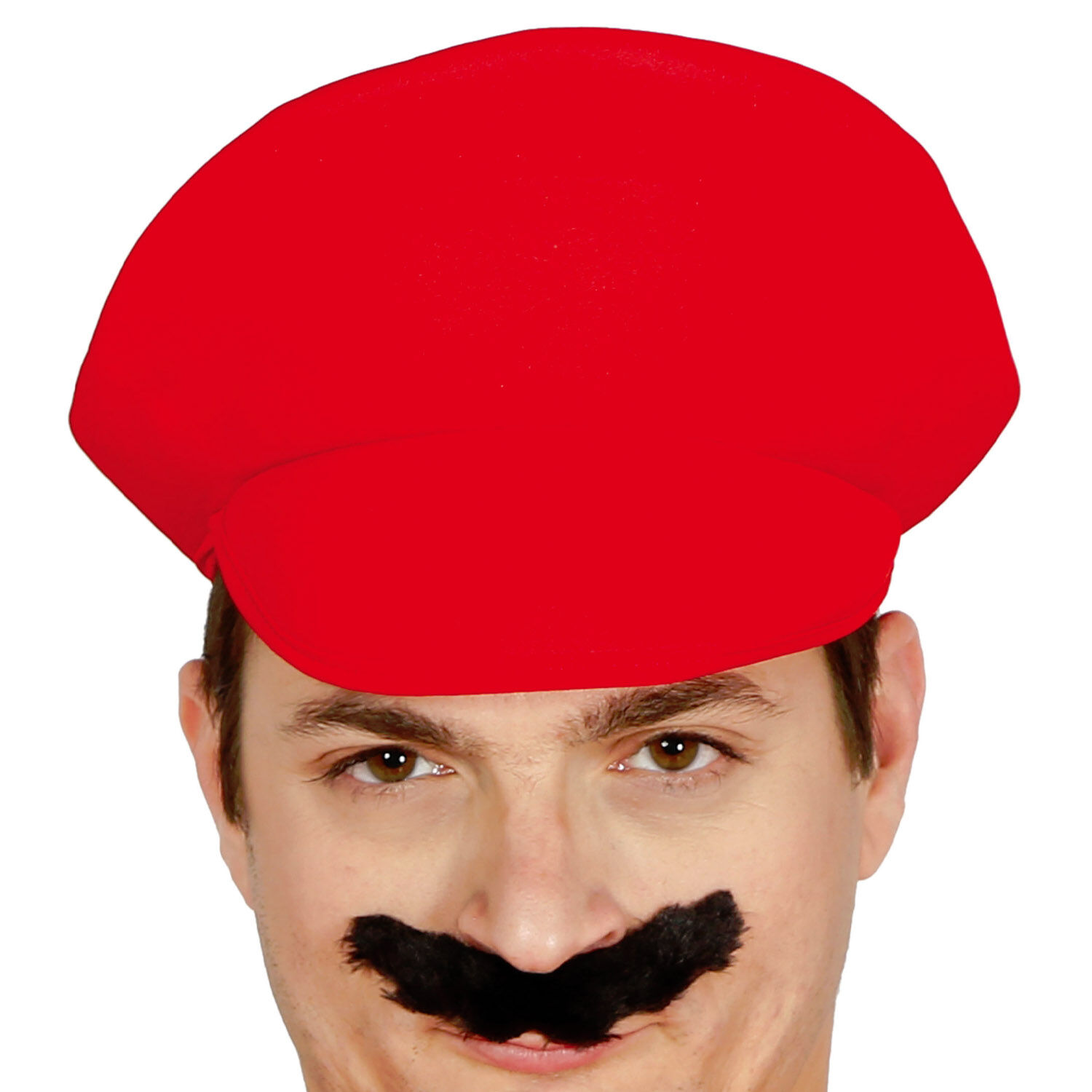 NEU Mtze Super-Klempner, rot, Einheitsgre mit Gummizug