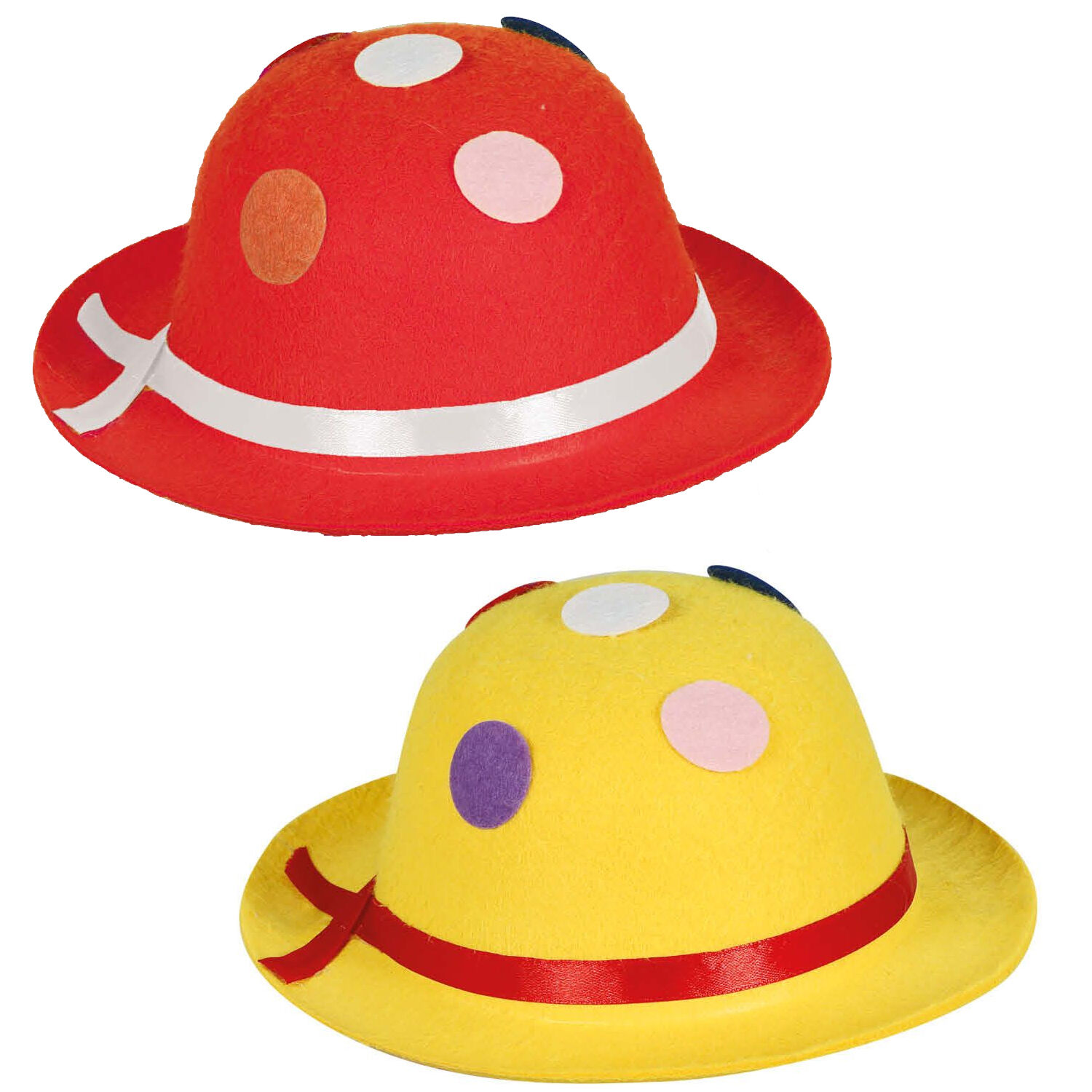 NEU Melone Mini-Clownshut mit Gummiband, sortierte Farben