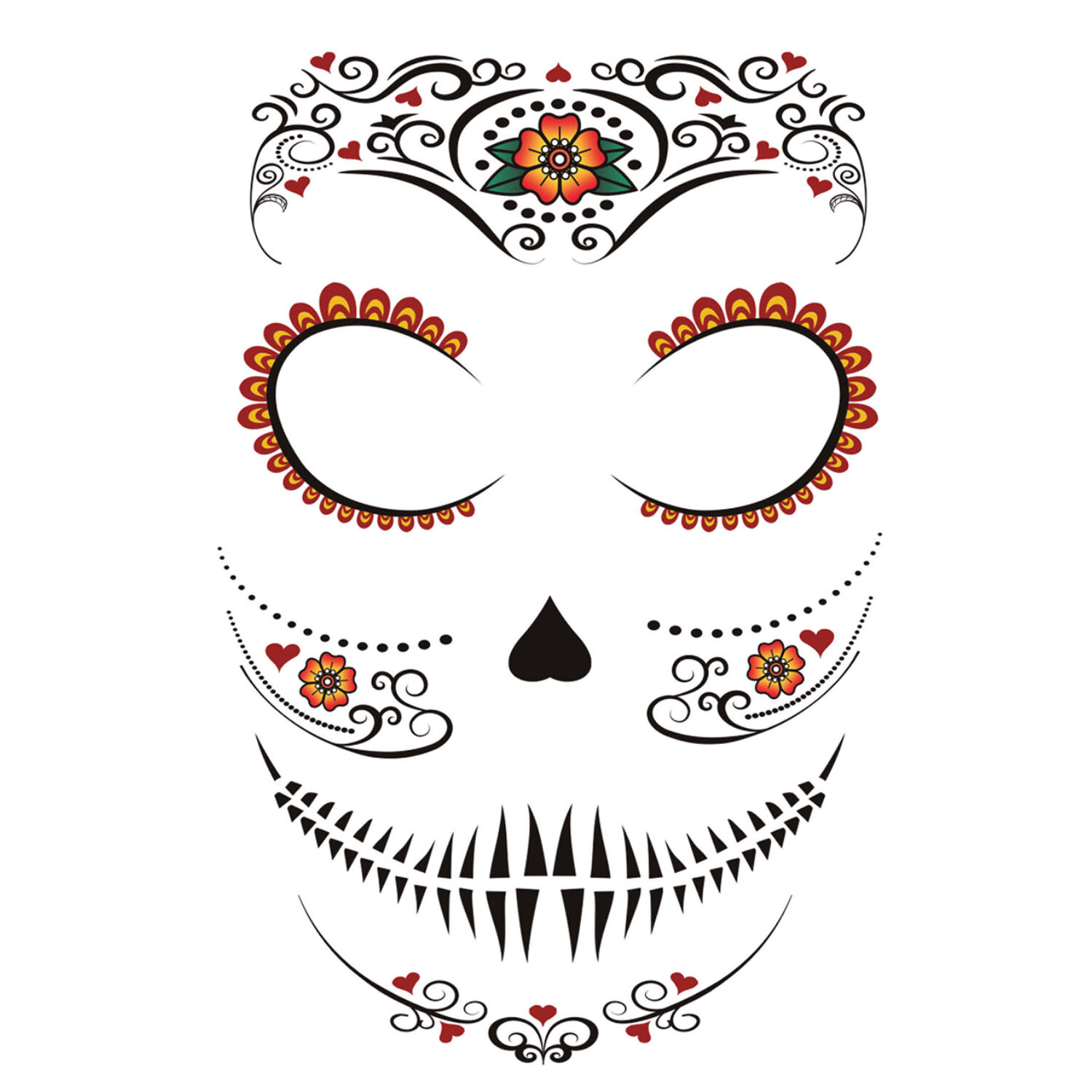 NEU Temporres Tattoo Halloween Day of the Dead, 30x14cm Bild 2