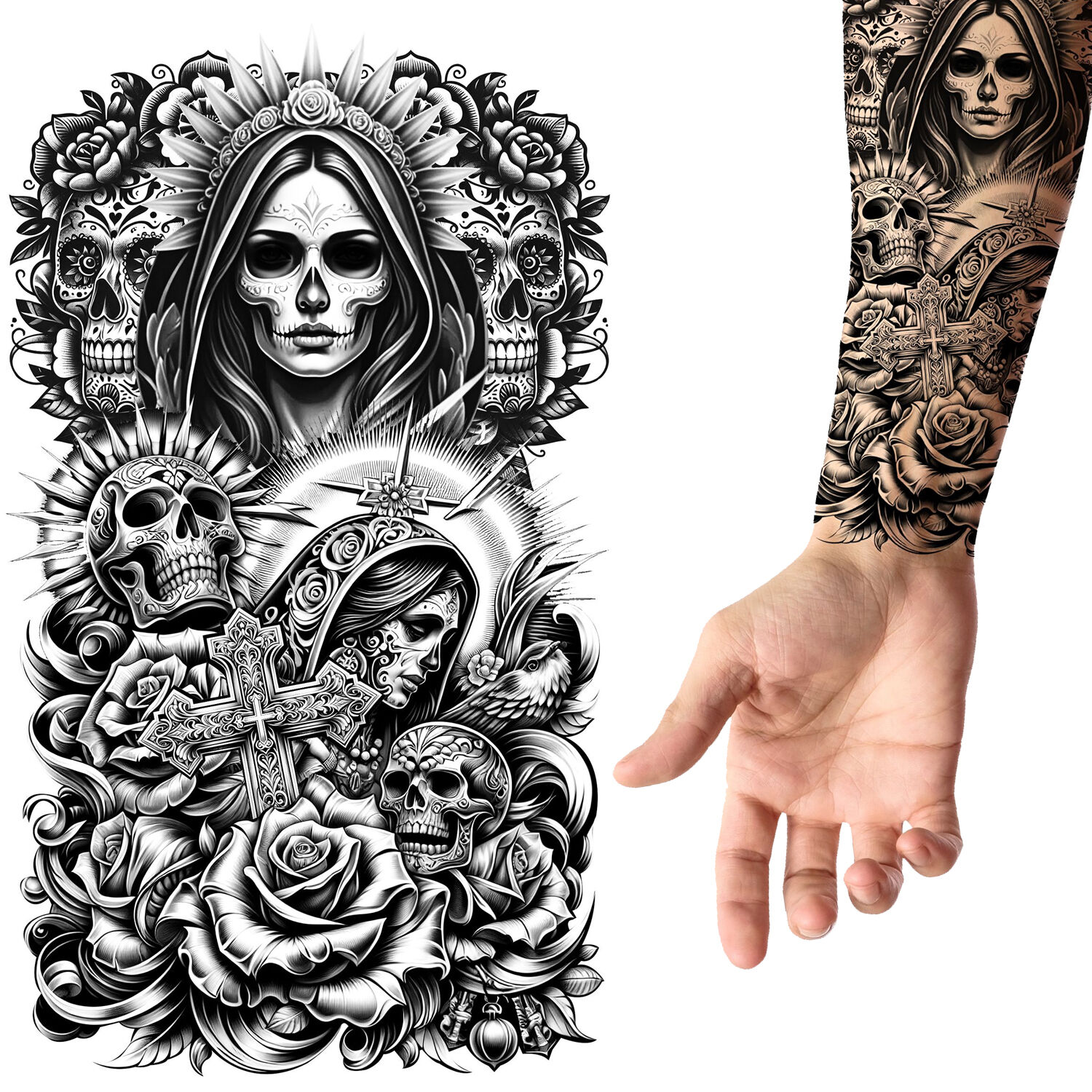 NEU Temporres Tattoo Tag der Toten, 14x30cm