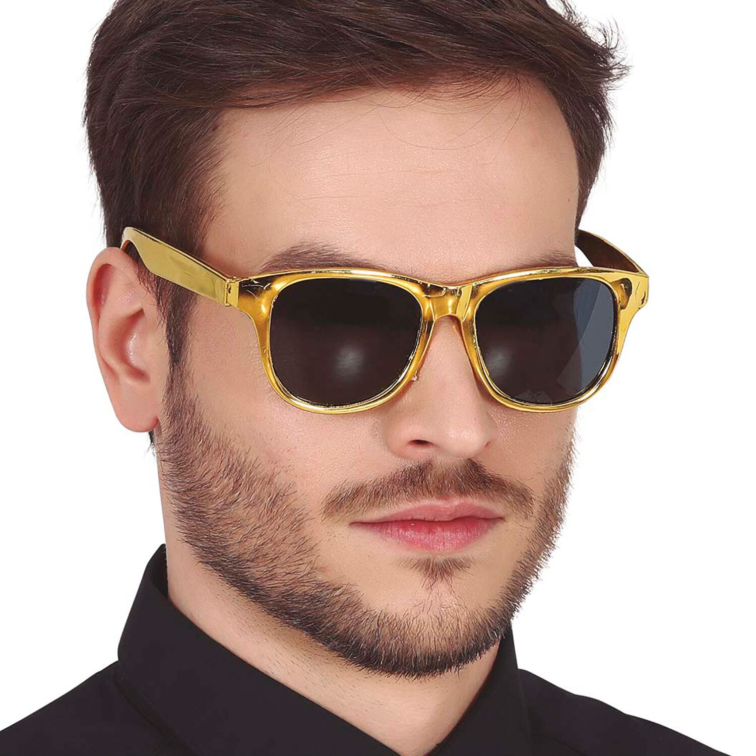 NEU Brille gold mit dunklen Glsern, Kunststoff