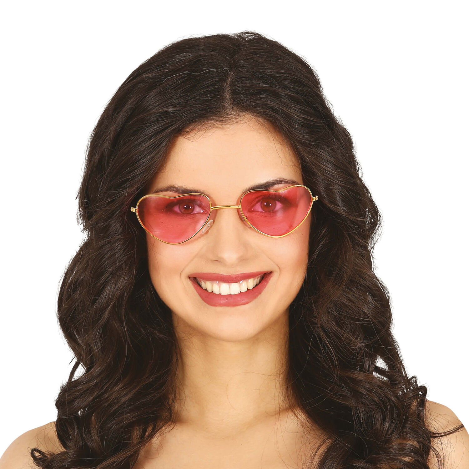 NEU Brille Herzform mit roten Glsern