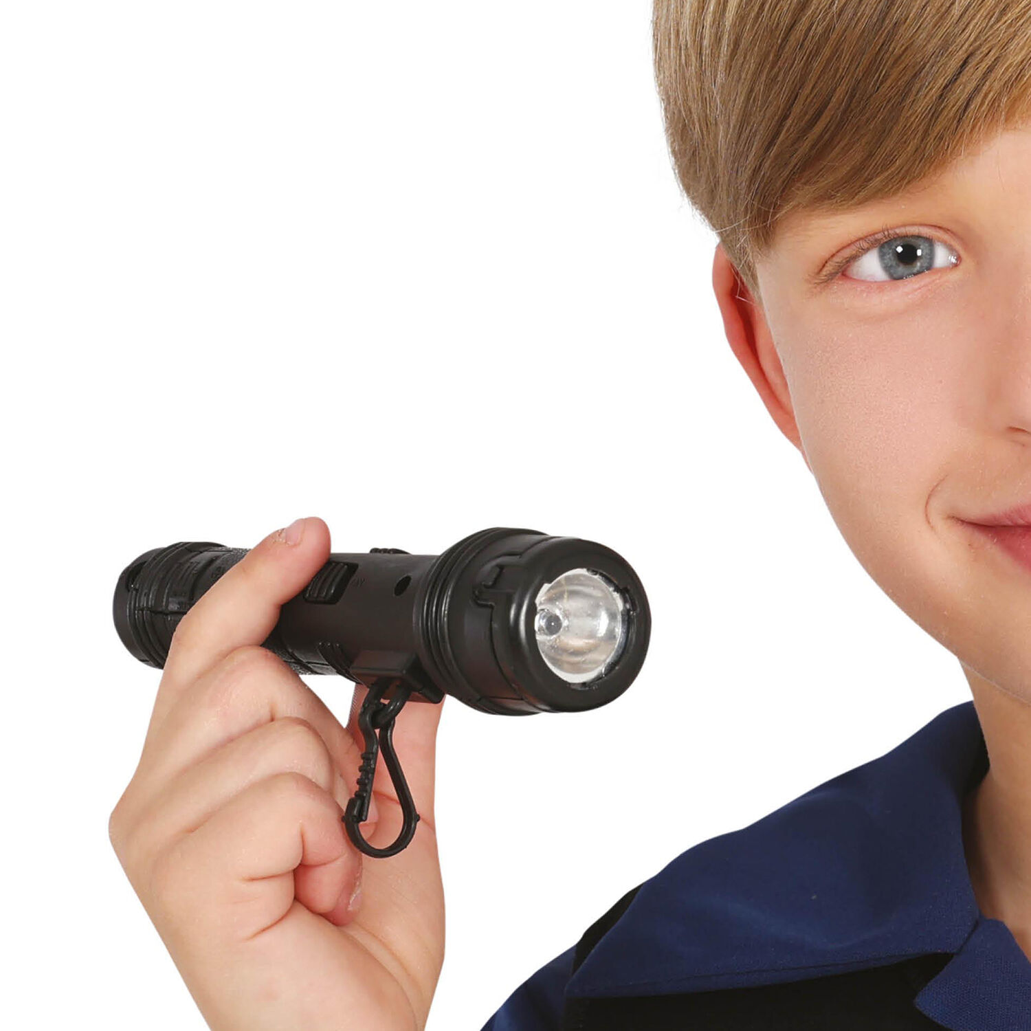 NEU Taschenlampe Polizei, schwarz, 17cm Bild 2