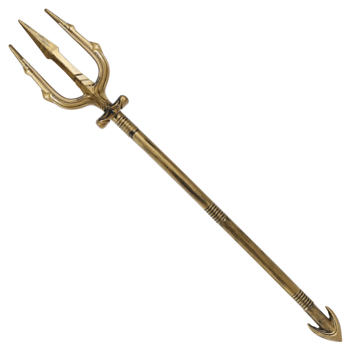 Dreizack Gott der Meere, gold, ca. 94cm