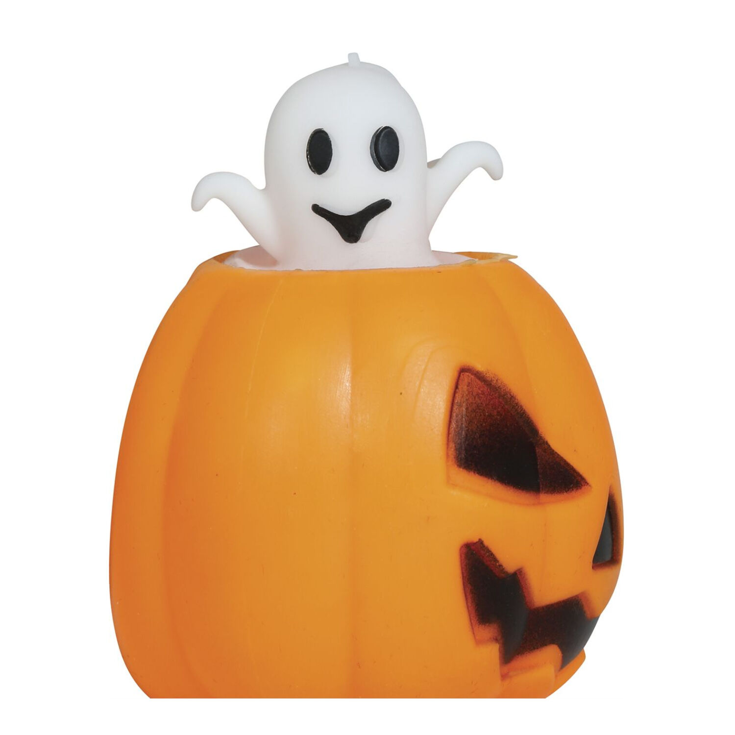 Halloween-Spielzeug Gummi Krbis mit Gespenst