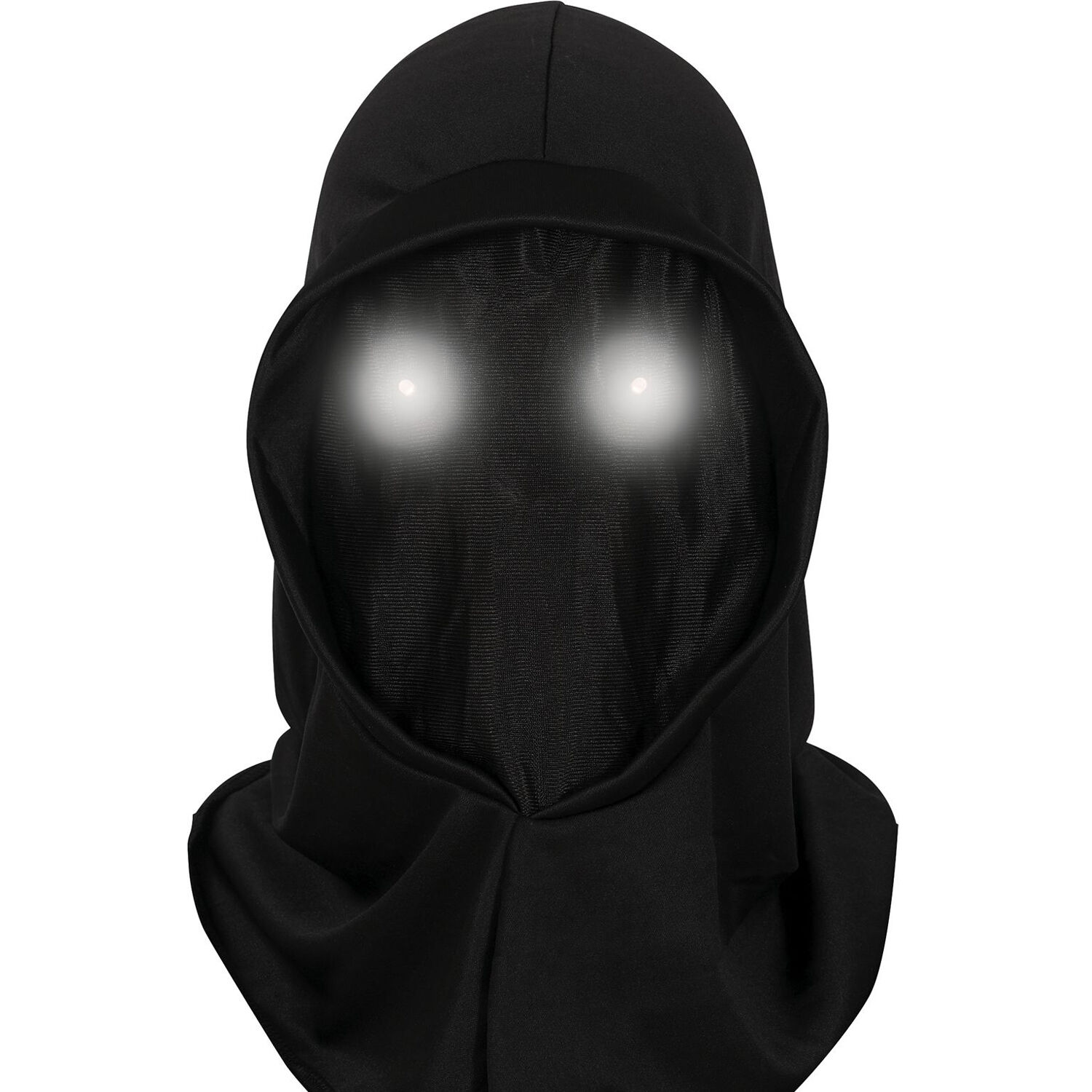 NEU Schwarze Haube mit LED-Augen