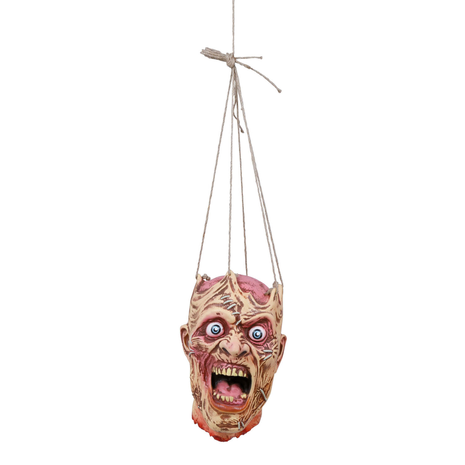 NEU Hnge-Dekoration Zombie-Kopf aus Latex mit offener Schdeldecke, ca. 28cm