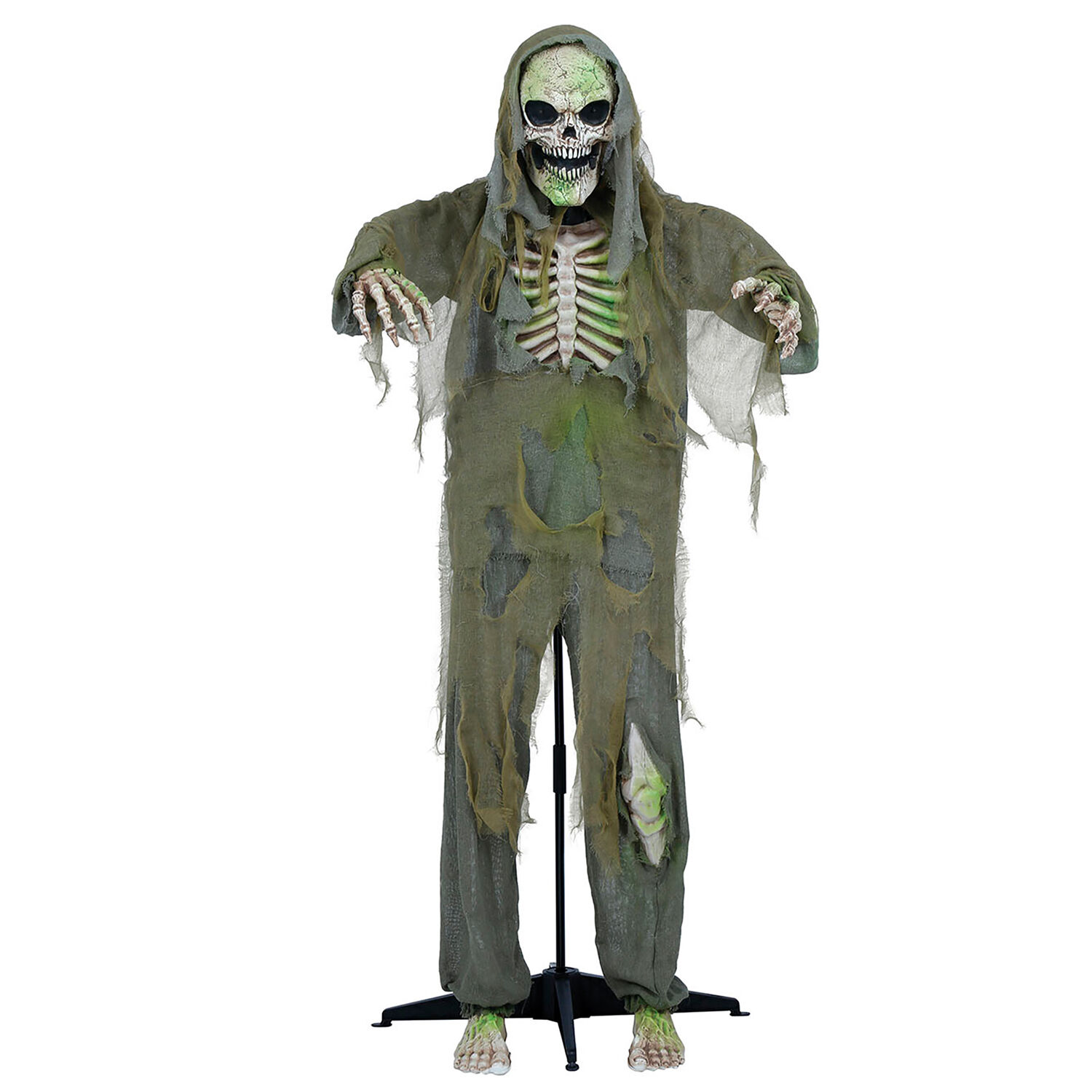 NEU Halloween-Deko-Figur Skelett stehend, ca. 160cm, mit Licht, Sound und  Bewegung - Halloween Figuren & Groß-Deko Halloween Produkte 