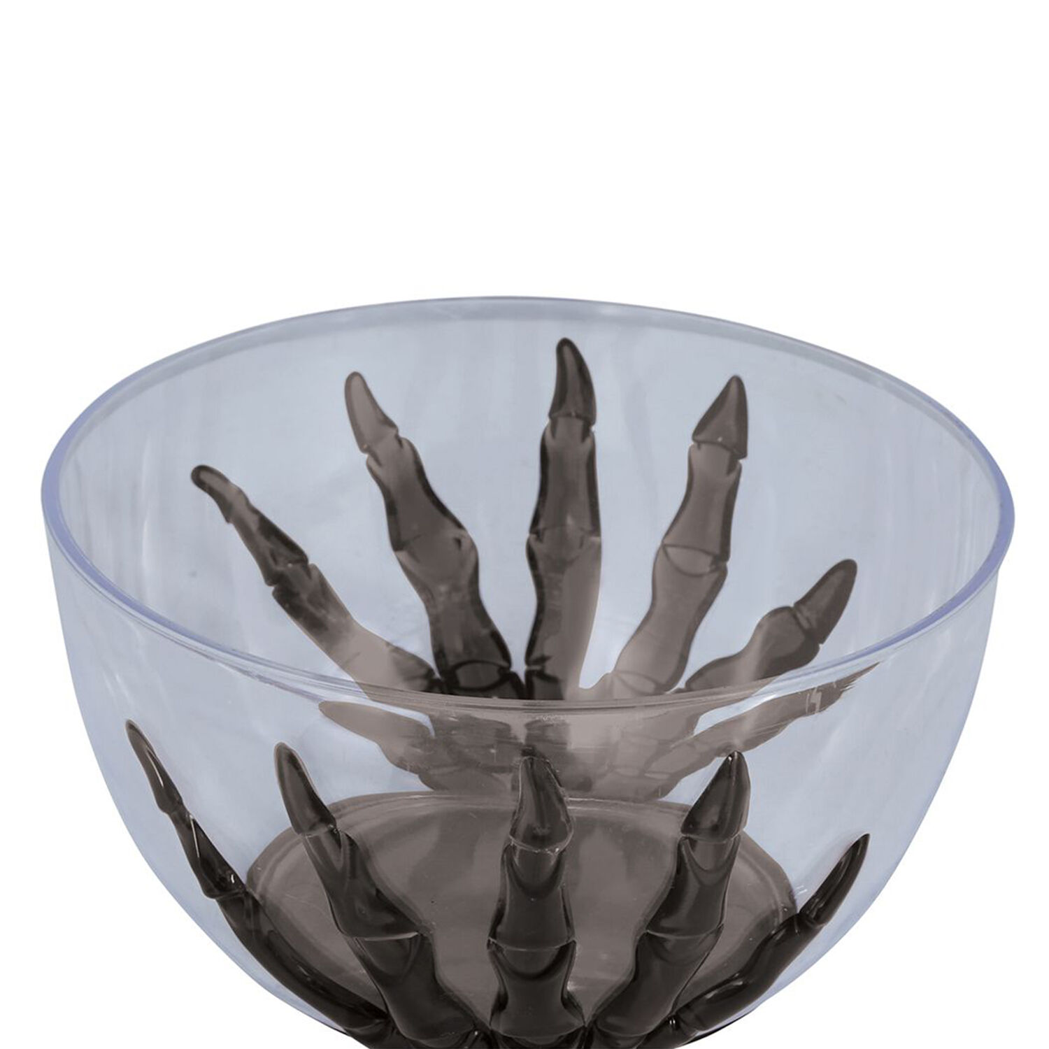 NEU Transparente Sch�ssel mit schwarzen Sekeletth�nden aus Kunsststoff, ca. 6,5 x 13,5cm Bild 2