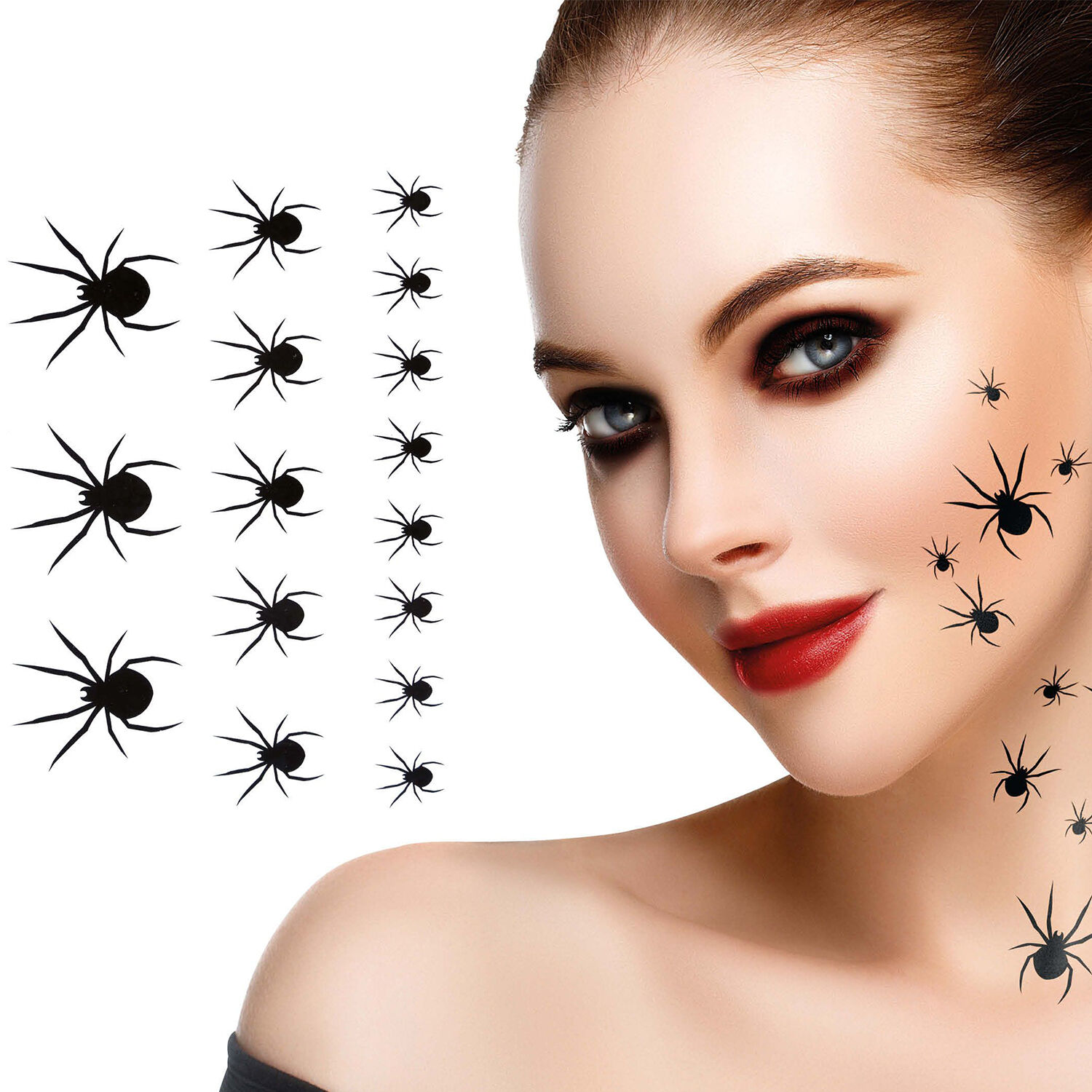 NEU Tempor�res Tattoo, Halloween Spinnen, 16,15x11cm