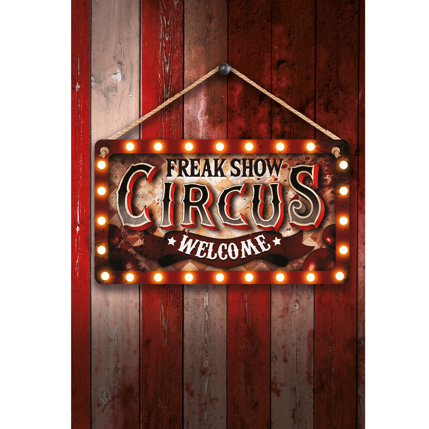 SALE Halloween-Deko Holz-Schild Horror-Zirkus, ca. 35x20cm