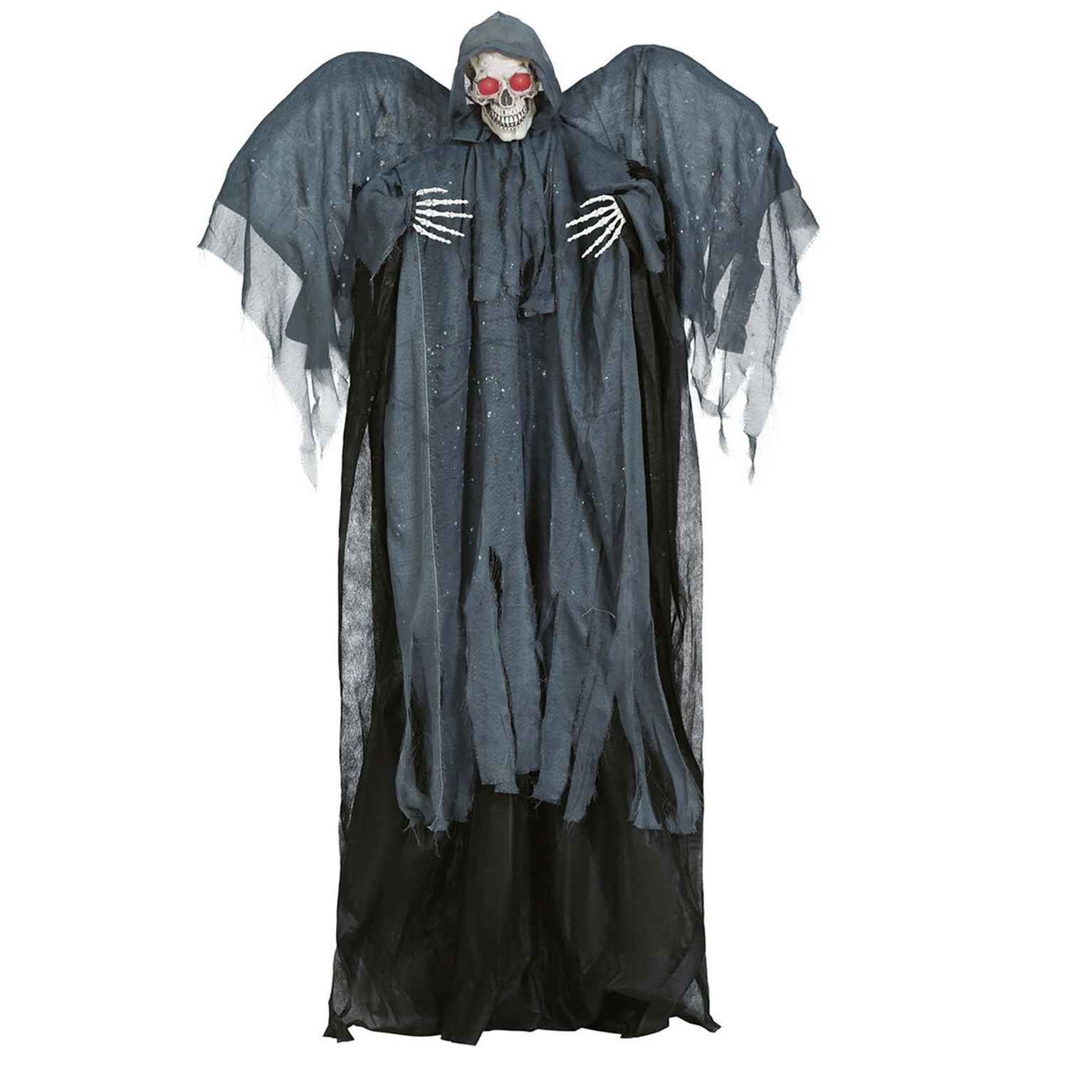 NEU Halloween-Deko-Figur Schwarzer Engel mit Licht, Sound und Bewegung, ca. 195 cm Bild 2