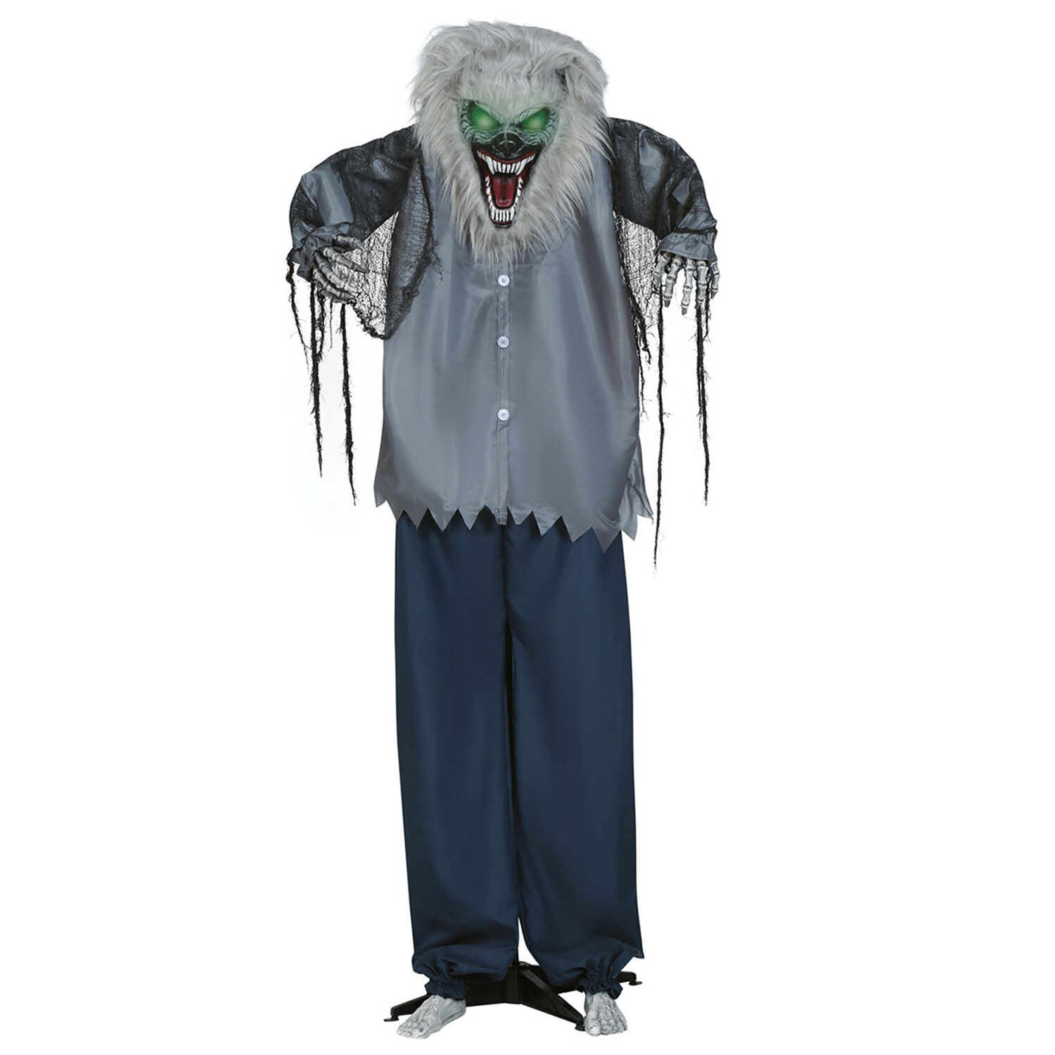 NEU Halloween-Deko-Figur Werwolf mit Licht, Sound und Bewegung, ca. 210cm
