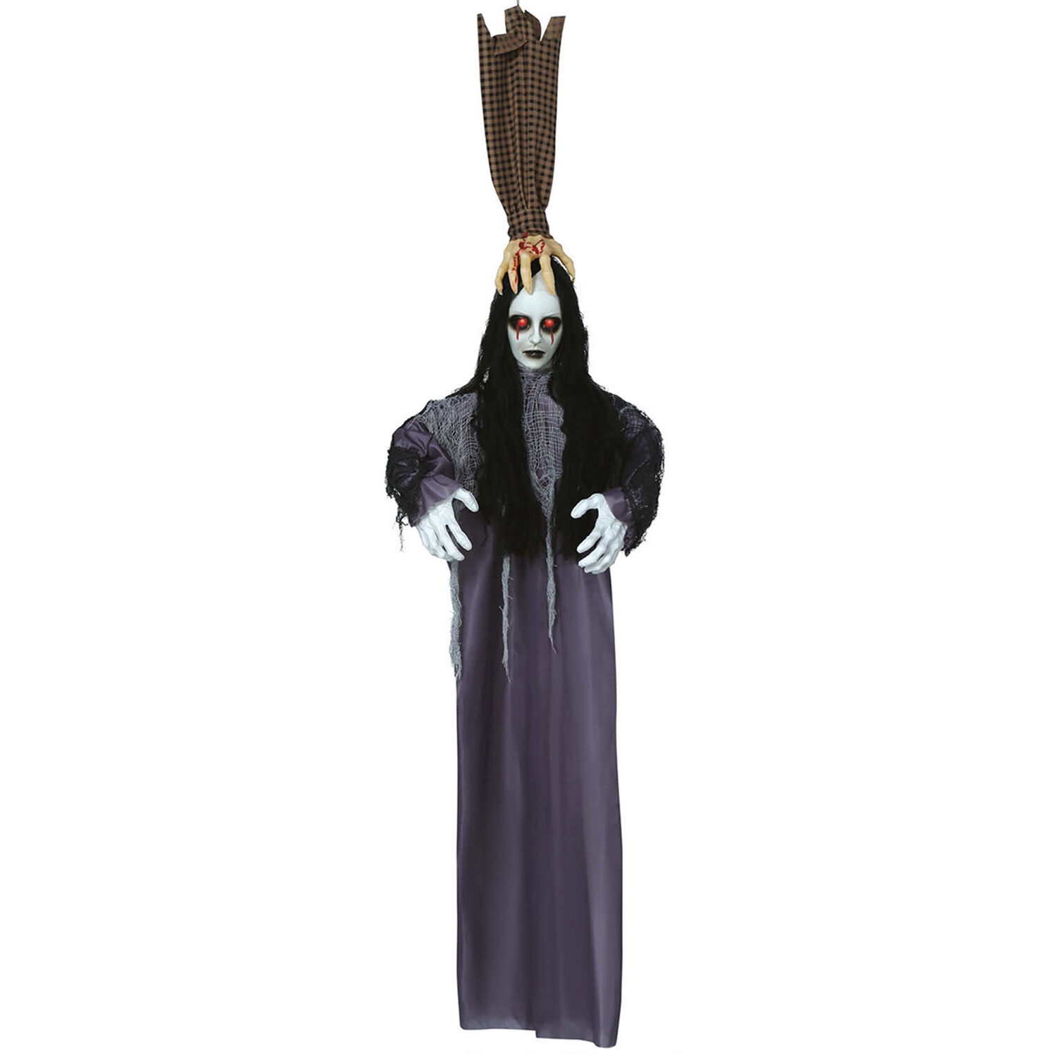 NEU Halloween-Deko-Figur Mdchen mit Arm, mit Licht, Sound und Bewegung, ca. 150cm