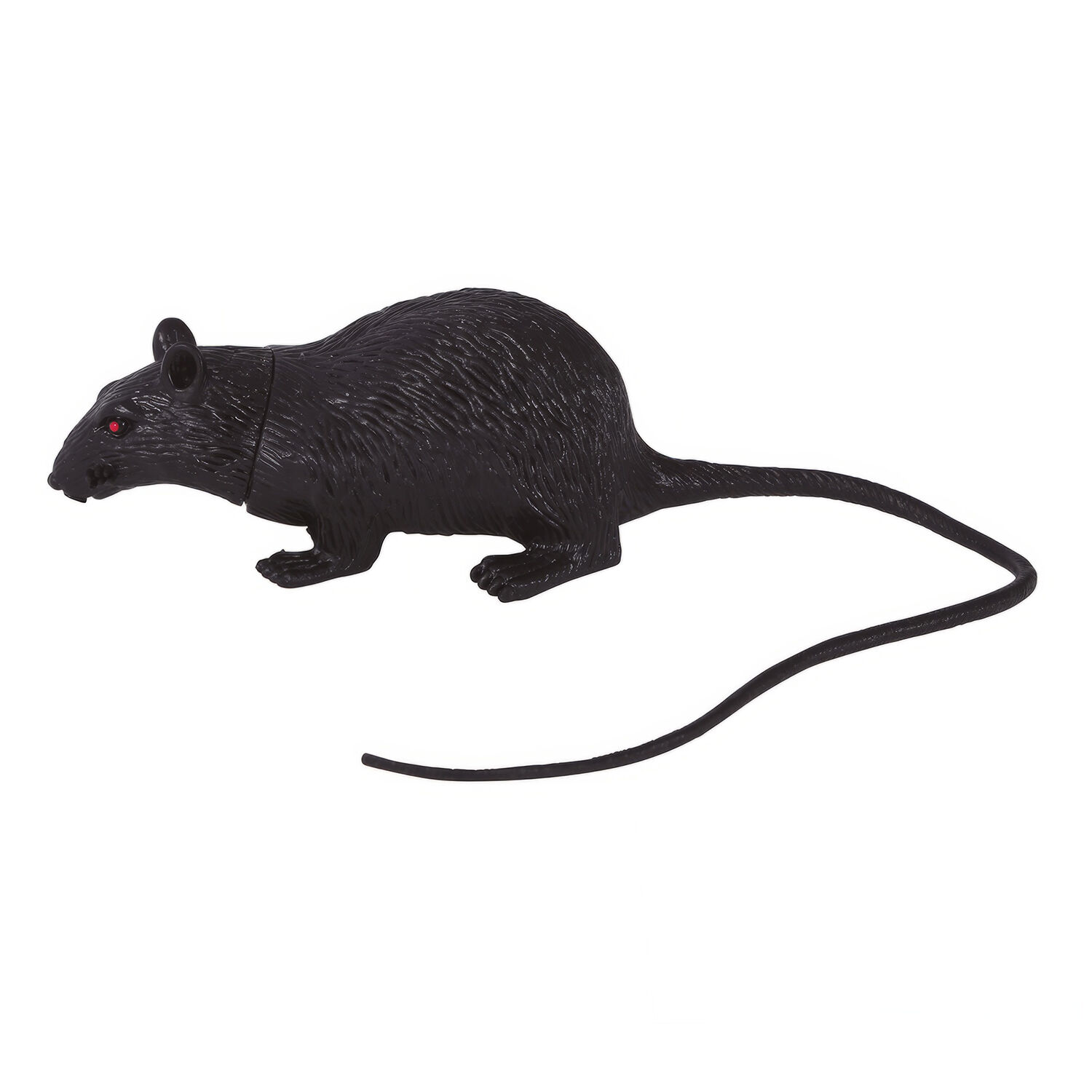NEU Deko-Ratte aus Gummi, schwarz, ca. 15cm Bild 2