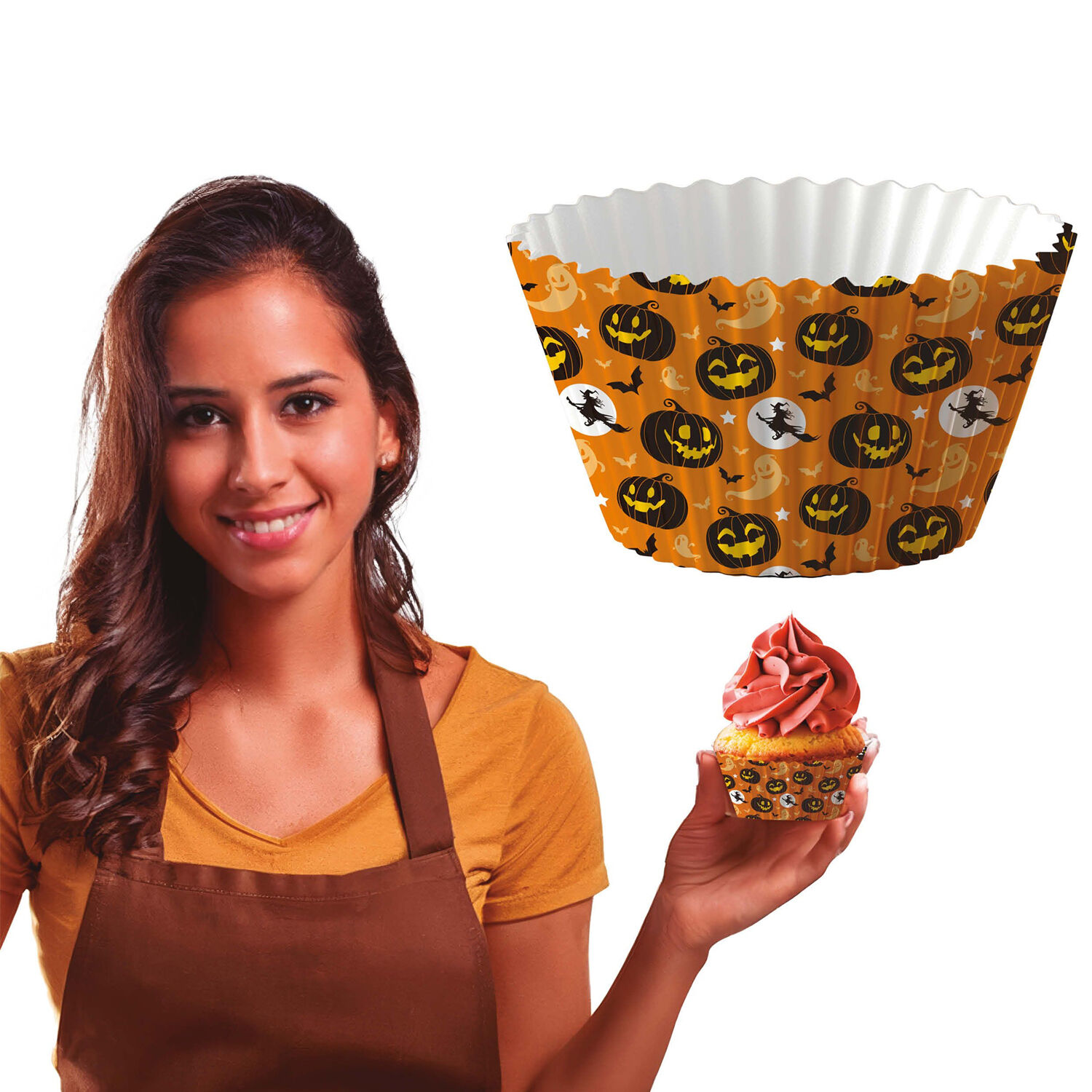 NEU Muffin-Frmchenpapier Krbis, 5cm, 50 Stck