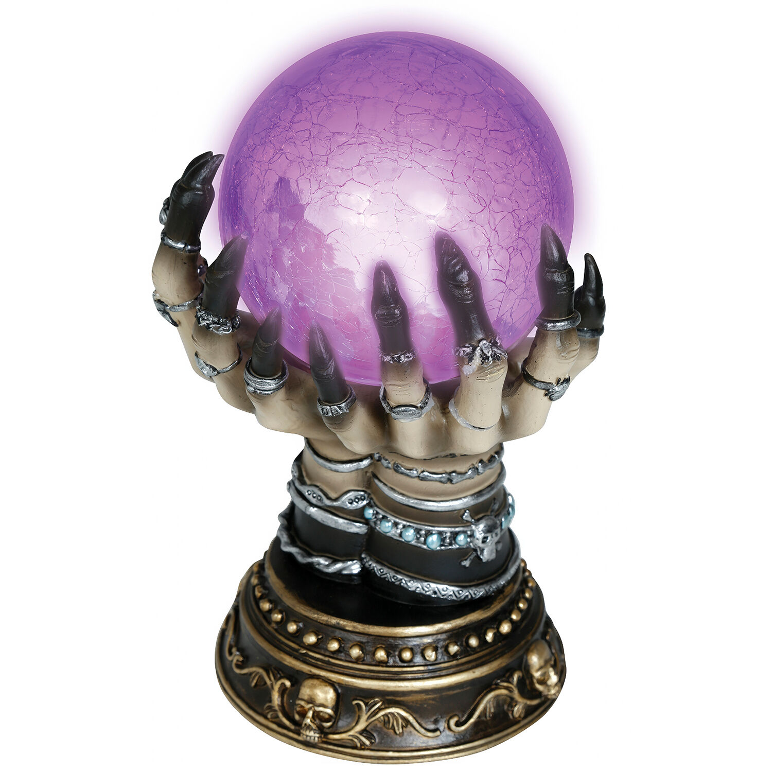 NEU Halloween-Deko Wahrsager-Kugel mit Licht, ca. 23cm