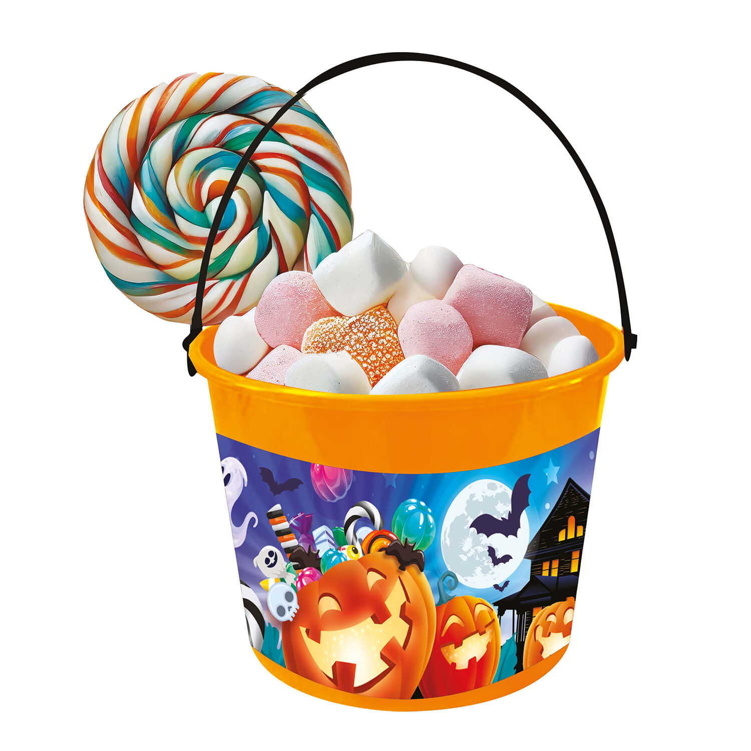 NEU Halloween Eimer mit Henkel, 16x20cm