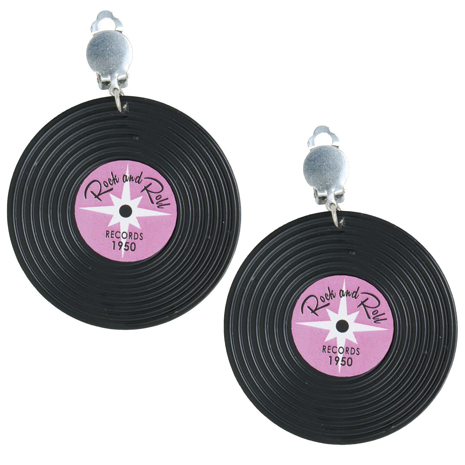 NEU Ohrringe Disco Schallplatten, 2 Stck
