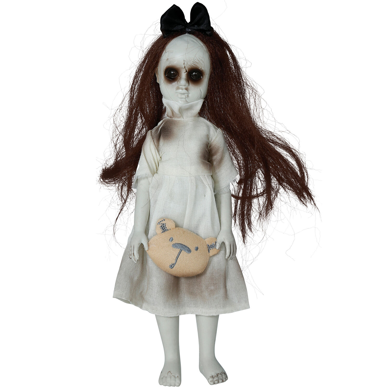 NEU Halloween-Deko-Figur Mdchen mit Teddy, 30cm