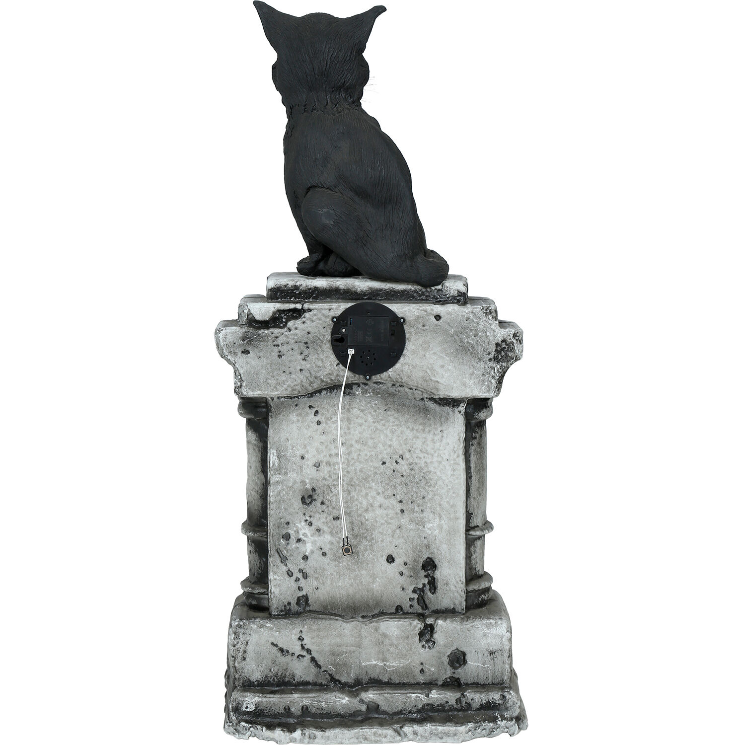 NEU Halloween-Deko Grabstein mit Katze, mit Lichteffekt, 90x40cm Bild 3