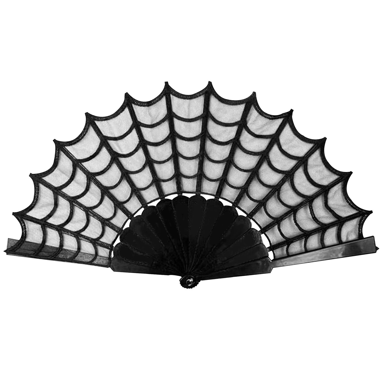 NEU Fcher Spinnweben-Style, schwarz