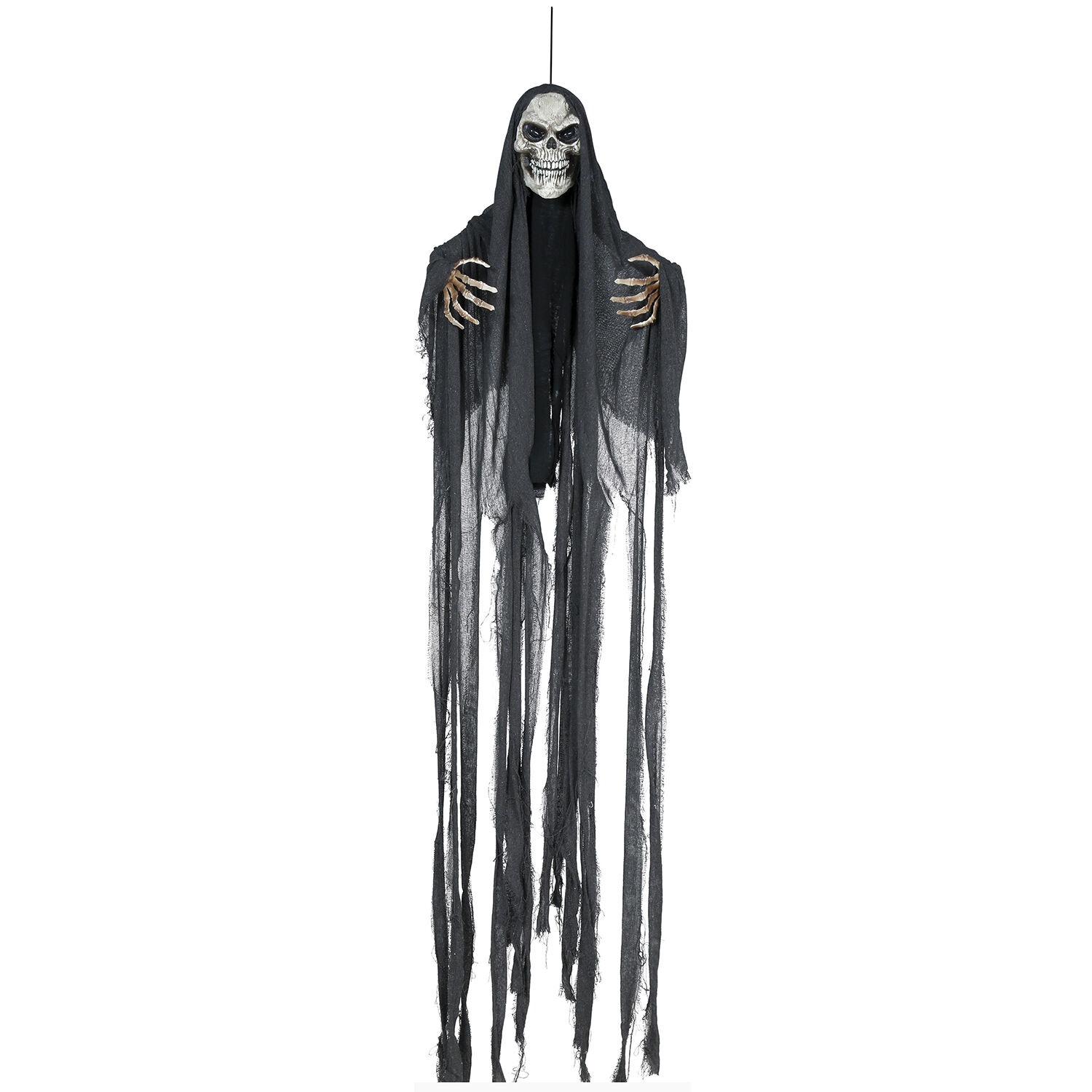 NEU Halloween Deko-H�ngefigur Skelett mit Fetzen Tunika, ca. 210cm, mit Licht- und Sound-Effekt Bild 2