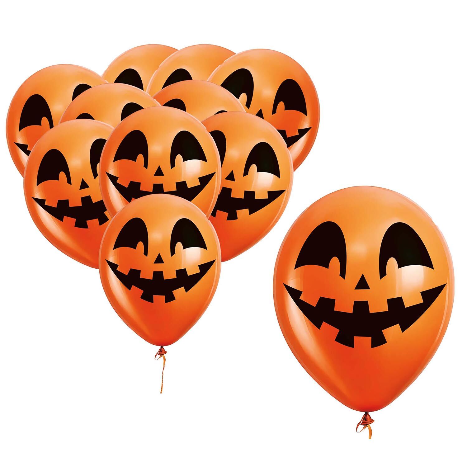 NEU Latex-Luftballons Halloween Krbis, orange, ca. 30cm, 10 Stck