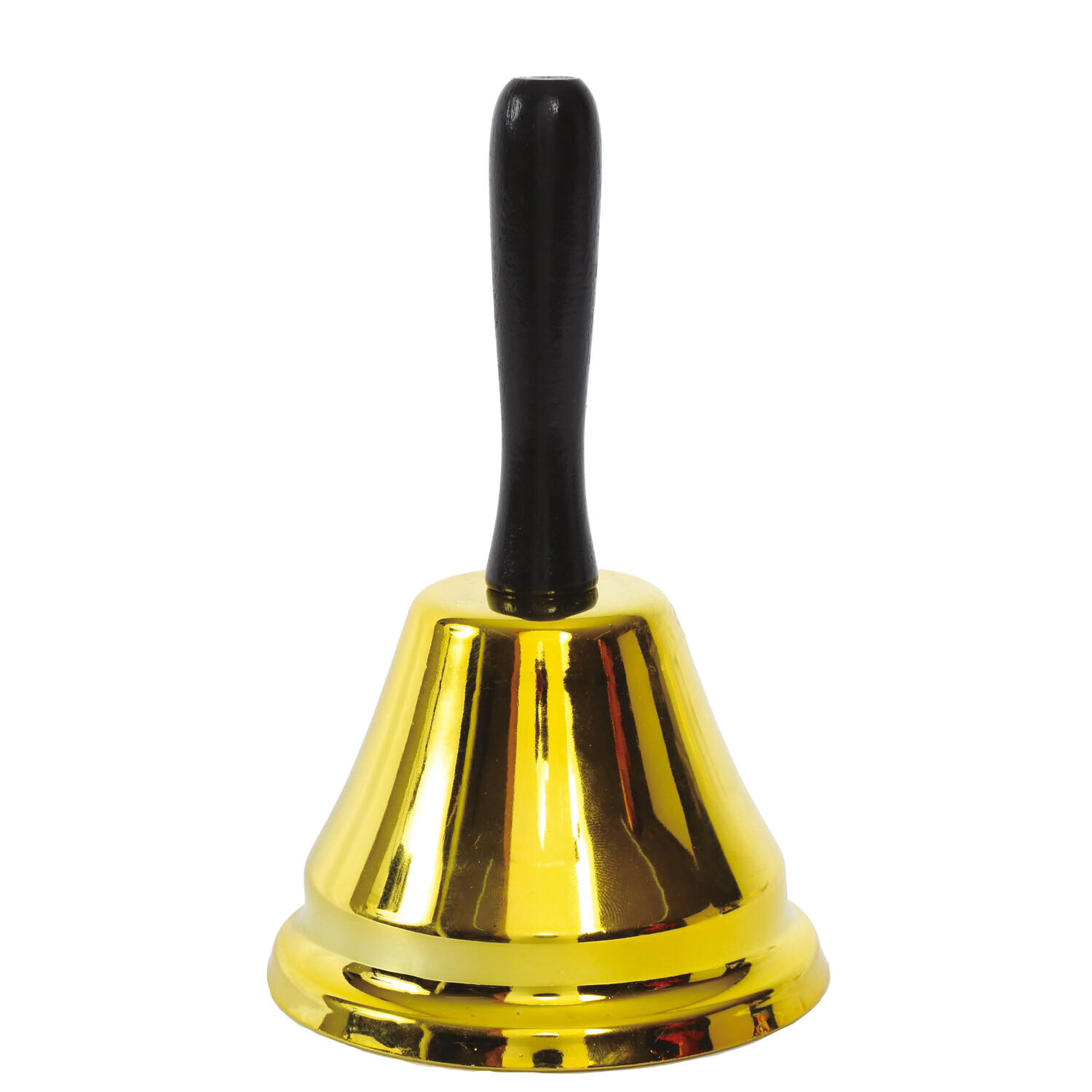 NEU Nikolaus-Glocke mit schwarzem Griff, gold, ca. 15cm