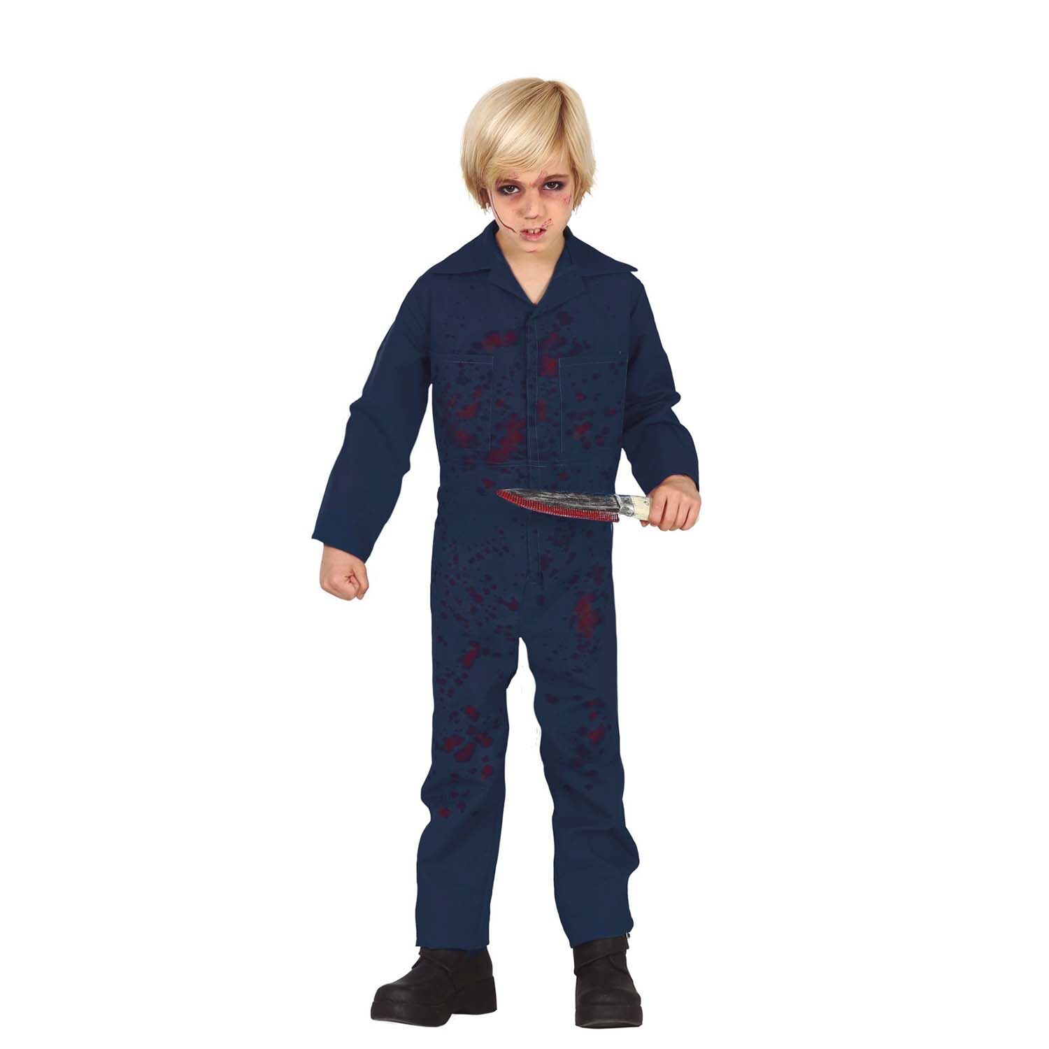 NEU Kinder-Kostm Blauer Killer-Overall, 5-6 Jahre